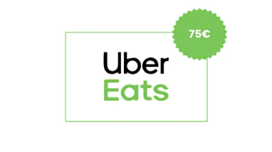 Uber Eats - Bon cadeau de 75€