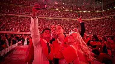 Take a photo at the Welcome Ceremony